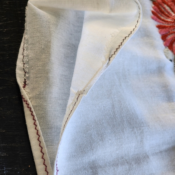 Handmade Embroidered Floral White Top - Picture 6 of 7